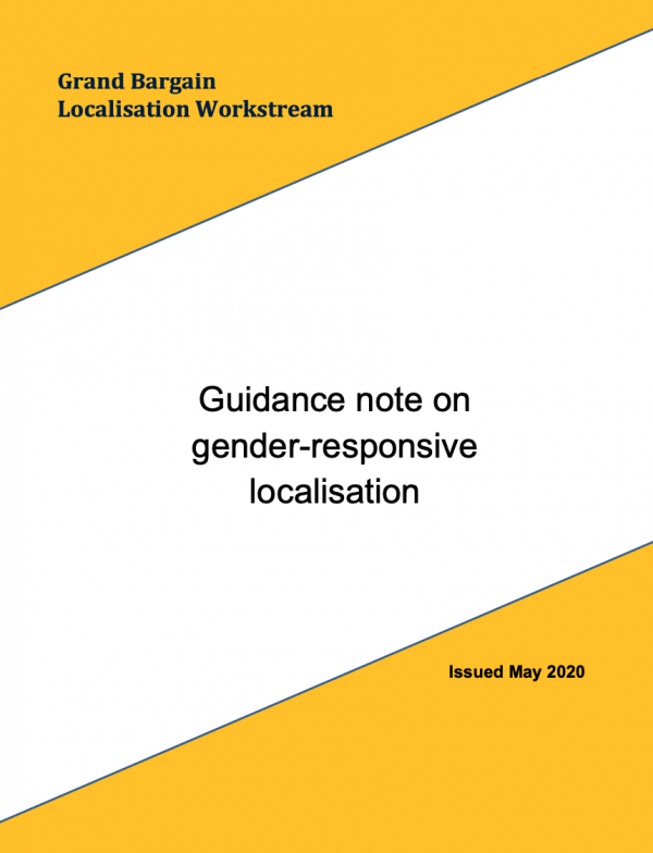  Grand Bargain Localisation Workstream - Guidance note on gender-responsive localisation