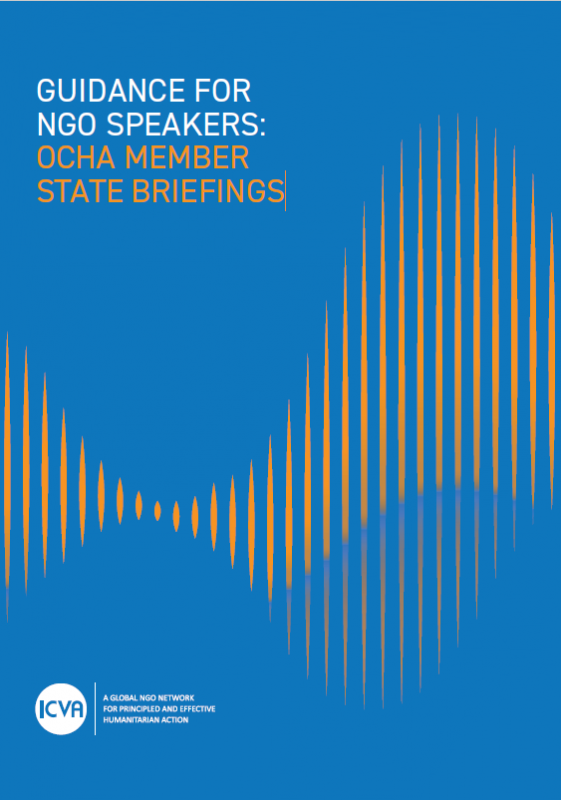 Guidance For NGO Speakers: OCHA Member State Briefings