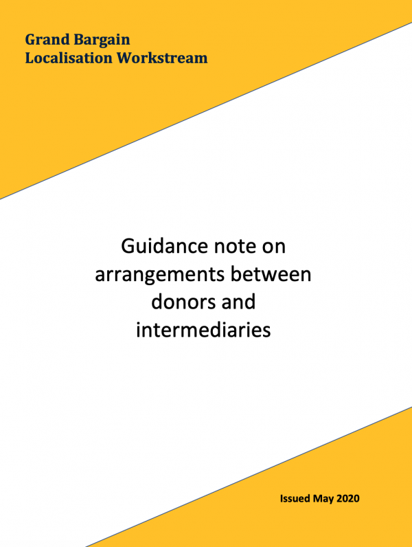 Grand Bargain Localisation Workstream - Guidance note on arrangements between donors and intermediaries